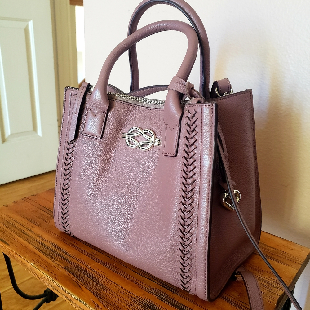 Brighton French Mauve Satchel with Braided Detail.Brand New